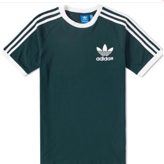KAOS ADIDAS CALIFORNIA RETRO 3 STRIPE - HIJAU ARMY