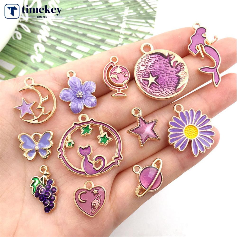 Timekey 31pcs Liontin Aneka Desain Enamel Untuk Membuat Perhiasankalunggelangantingkerajinan DIY V6X5