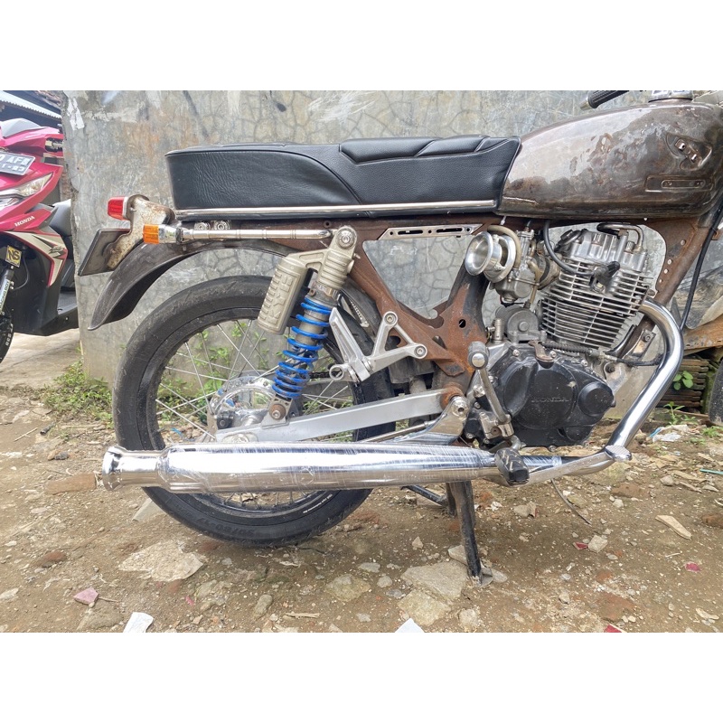 Knalpot cb 125 corbi sudah plorr leher standart-2