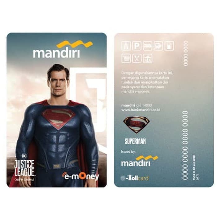 Kartu Animal Kaiser - Kartu Remi - Kartu Aikatsu Mandiri E-Money E-Toll Card - Superman - Dc Justice