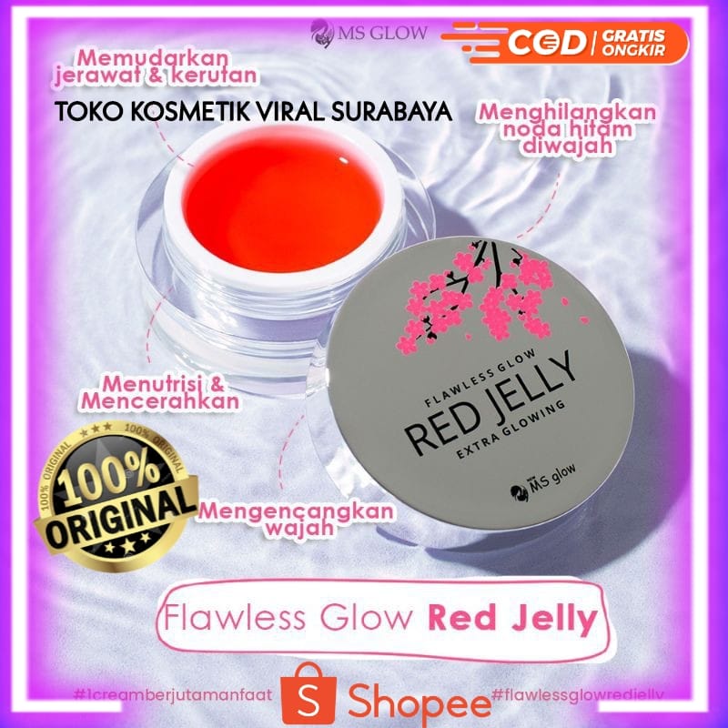 RED JELLY MS GLOW ORIGINAL 100%/RADIANCE GOLD  GEL MS GLOW