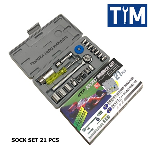 KTP Kunci Sock Set 21 PCS ( 1/4&quot; - 3/8&quot; )