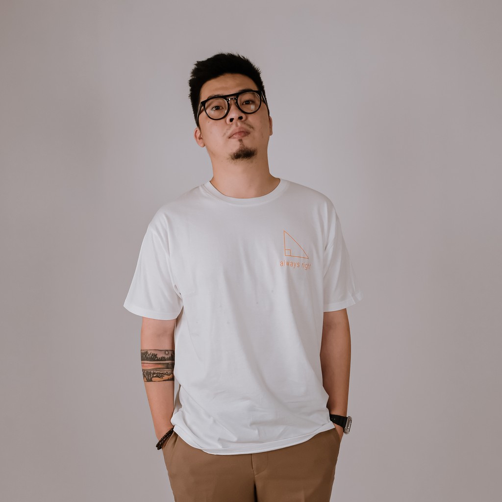 Theatre Blues x Goondu Special T-Shirt Unisex - ALWAYS RIGHT - WHITE Limited Promotions