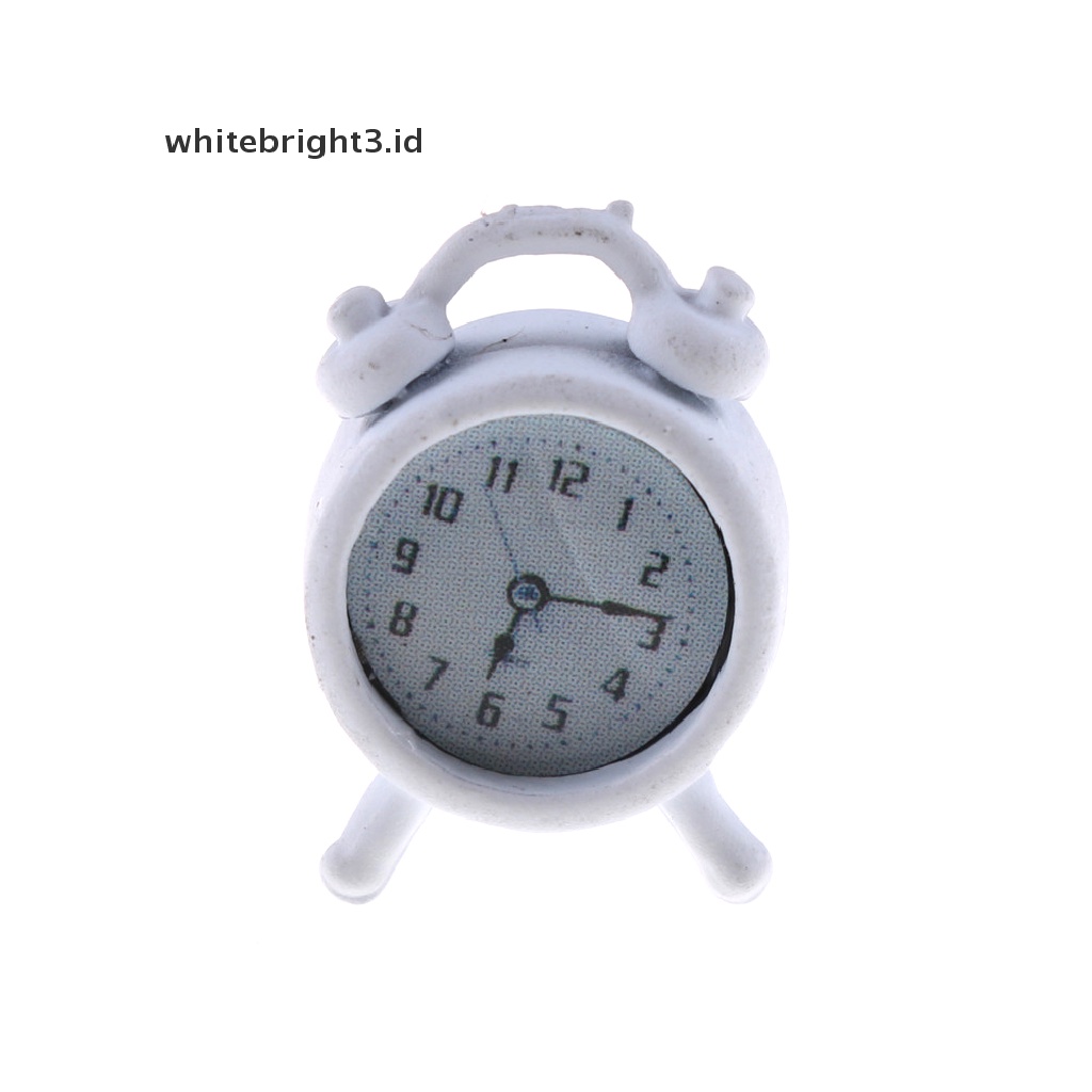 (whitebright3.id) Miniatur Jam Alarm Bahan Metal Skala 1: 12 Untuk Dekorasi Ruang Tamu Rumah Boneka  Miniatur Jam Alarm Bahan Metal Untuk Rumah Boneka 1 / 12  Miniatur Alarm Bahan Metal Untuk Rumah Boneka 1 / 12