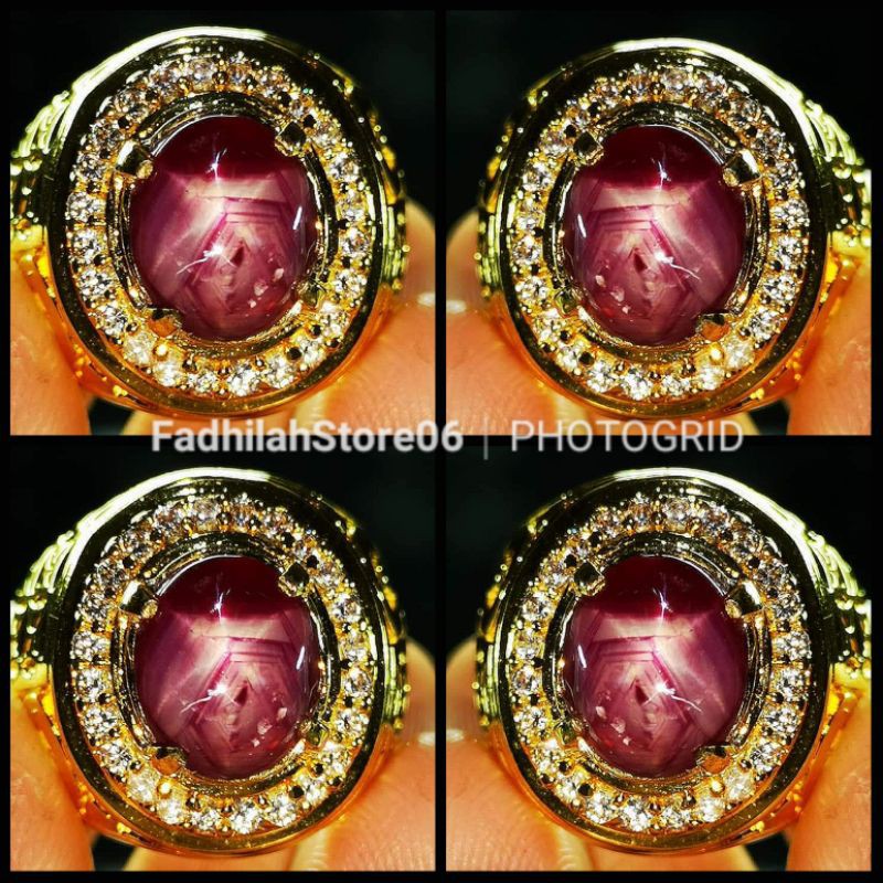 [COD] NATURAL STAR RUBY FATKWA OVAL CRYSTAL