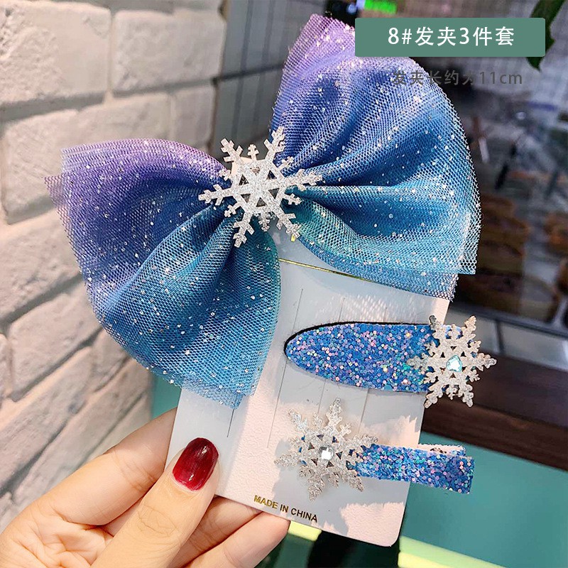 Aksesoris Rambut Frozen Ikat Karet Jepitan Rambut Pita