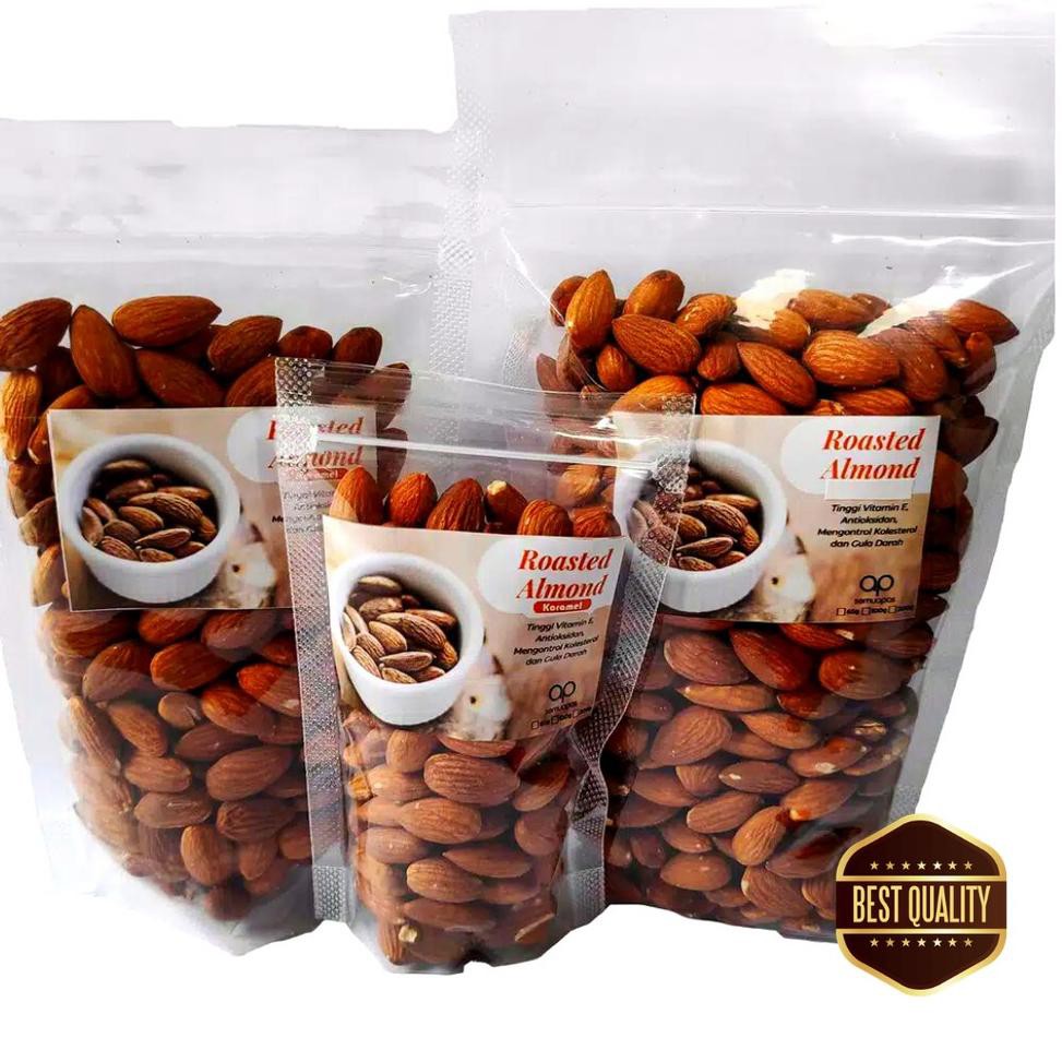 

[New Mall QR 12Ju7Bh] ALMOND PANGGANG - ROASTED ALMOND - KACANG ALMOND - ASI BOOSTER - 100 gram ☆