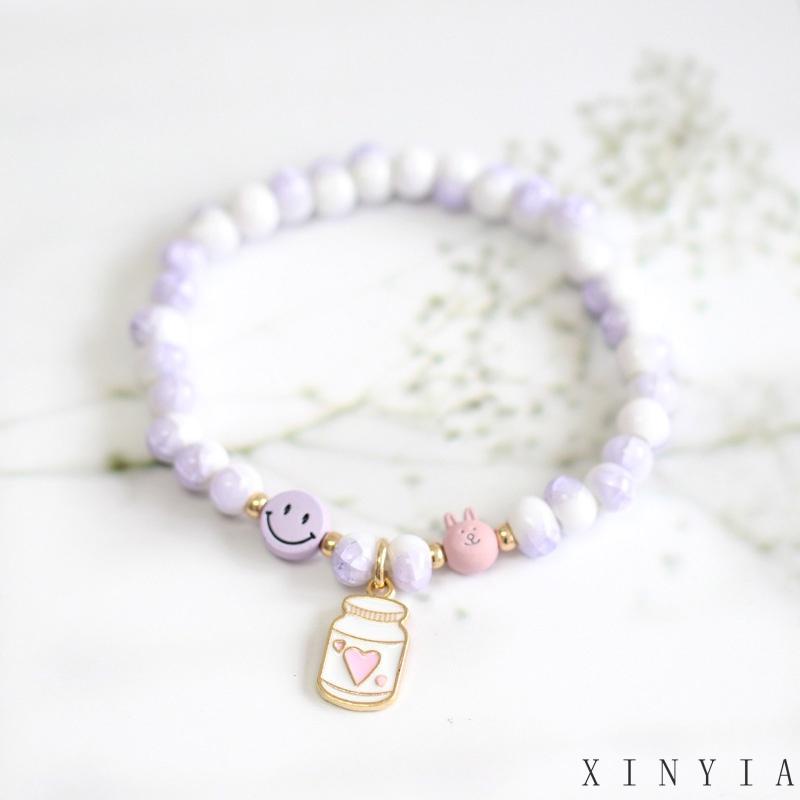 【COD】Gelang Tangan Manik-Manik Keramik Liontin Unicorn / Bintang / Kelinci Untuk Wanita