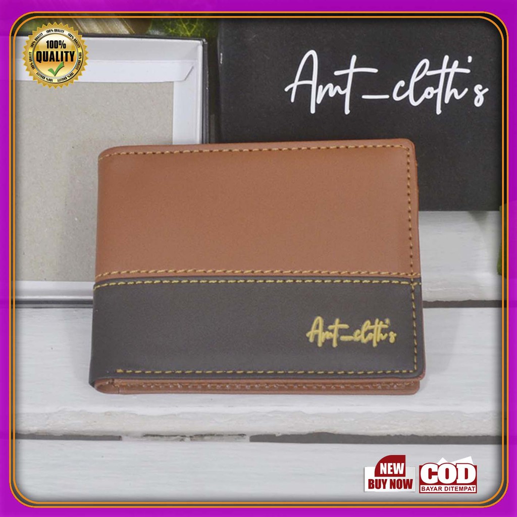 3.3 MEN SALE!! Dompet Pria + BOX Dompet Polos  best Quality COD