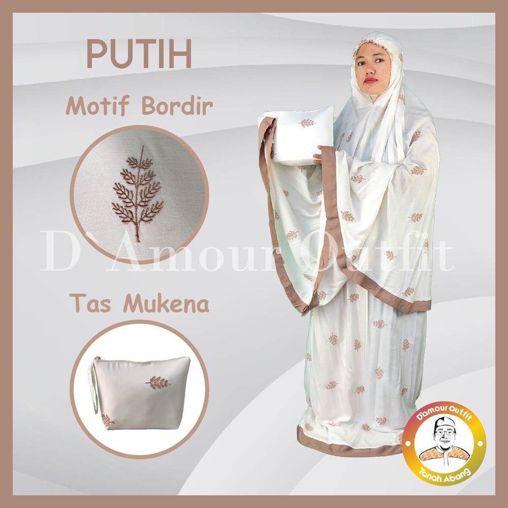 Mukena Dewasa Bordir, 8 Warna Rayon Premium, Mukena Dewasa Bordir Raisa, Mukena Travelling Dewasa