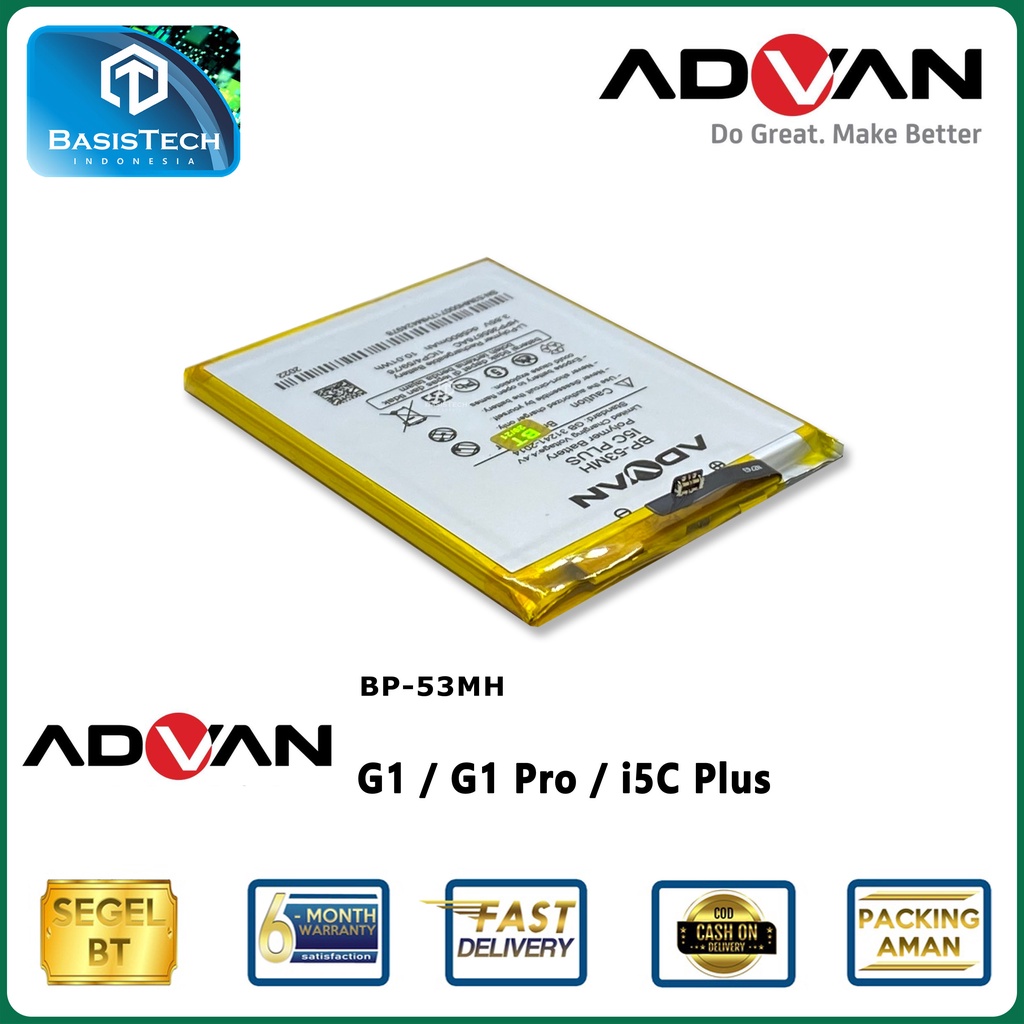 BATERAI ADVAN G1 G1 PRO I5C PLUS BP-53MH - ORI99 GOOD QUALITY