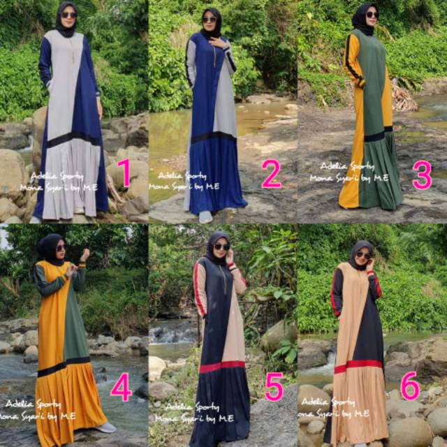Gamis Adelia sporty original mona syari by ME