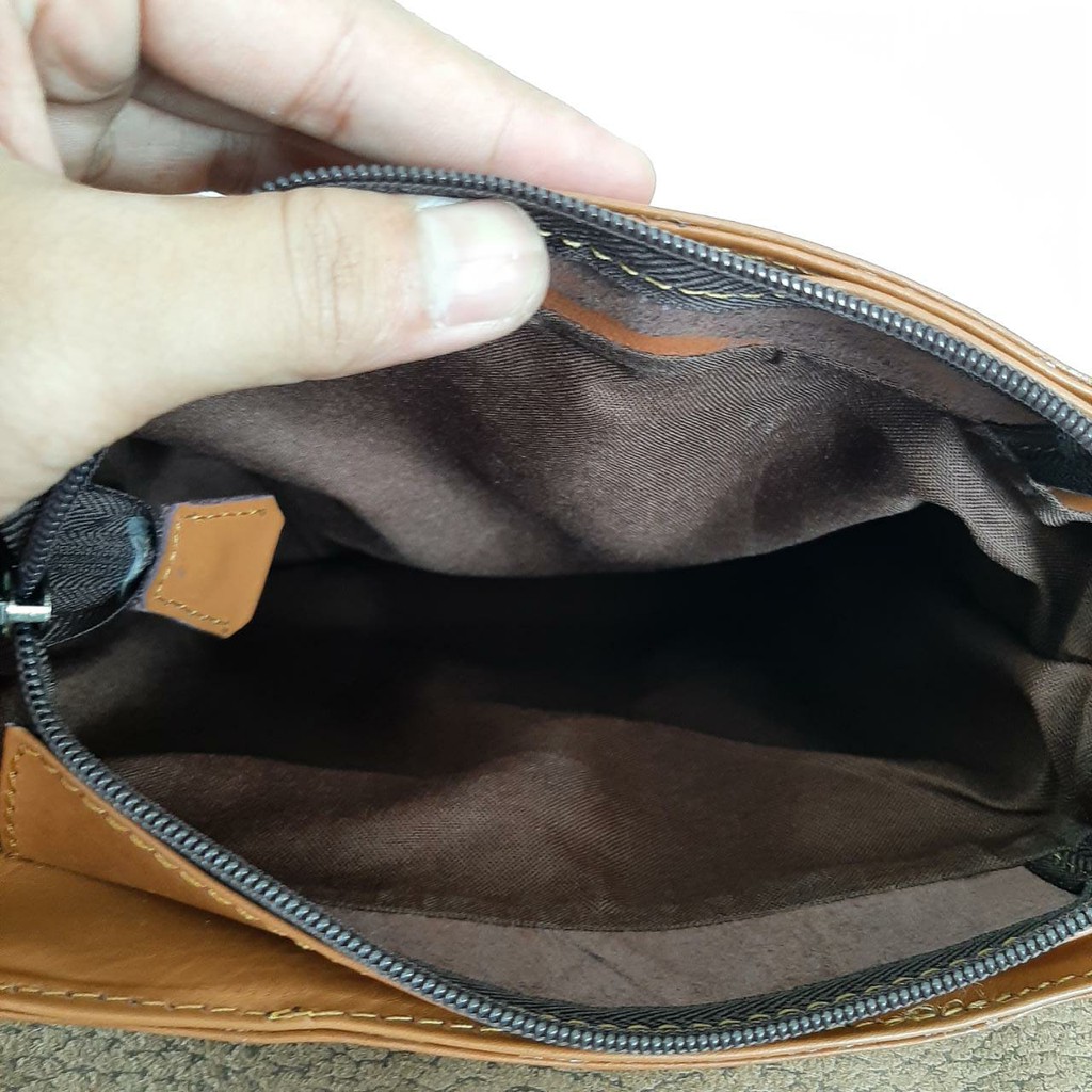 Tas Selempang Kulit Pria Slempang Pria Sling Bag Waistbag Cowok Tas Pinggang Pria Kulit Sapi Asli Original Premium Keren Terbaru Breaker...