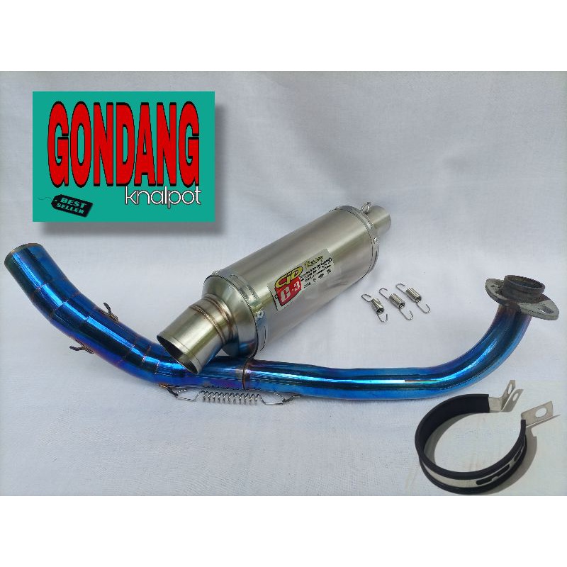KNALPOT CLD C3 TRI OVAL LEHER BLUEMOON ALL MATIC (inlet 38/50)