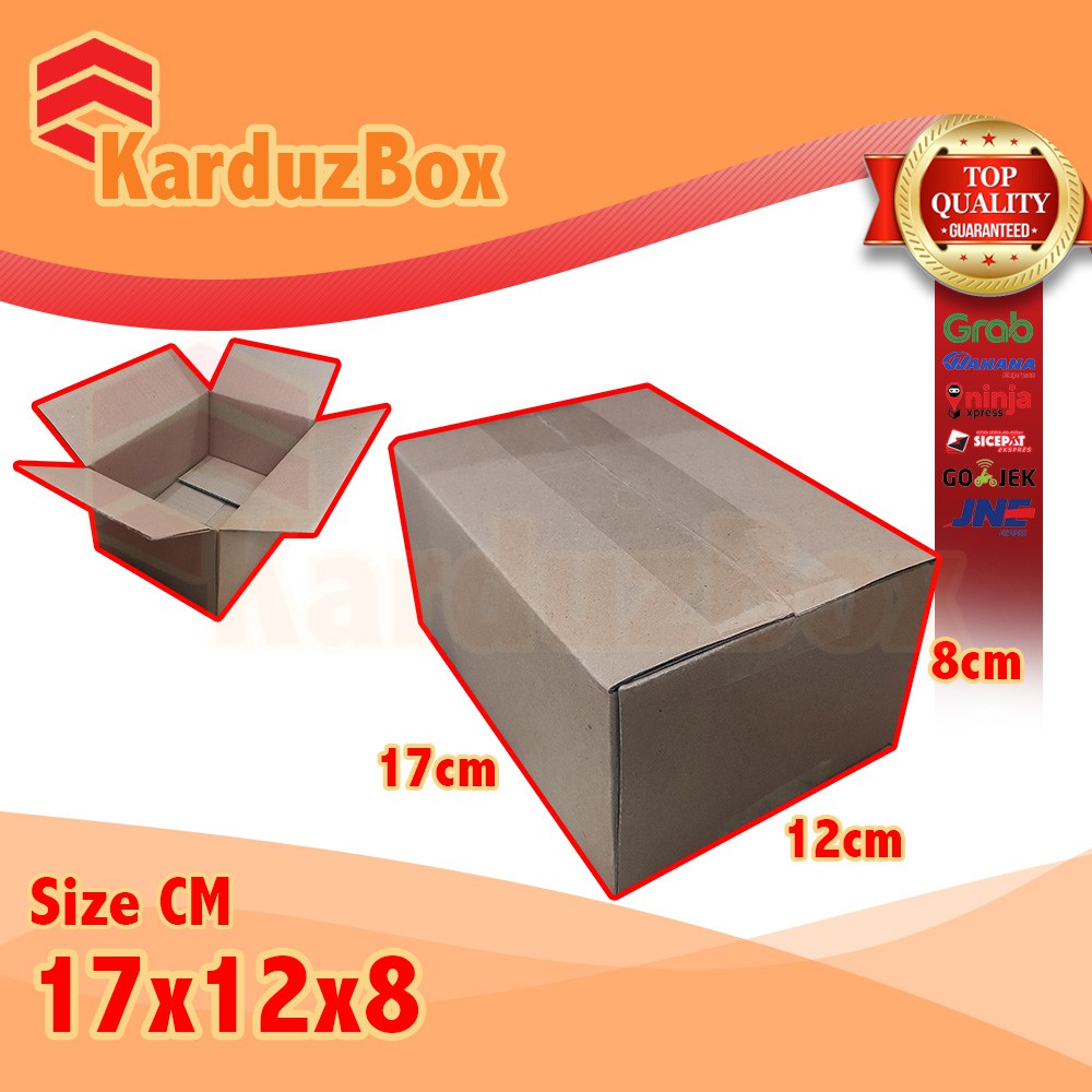 

17x12x8 kardus box packaging POLOS BARU