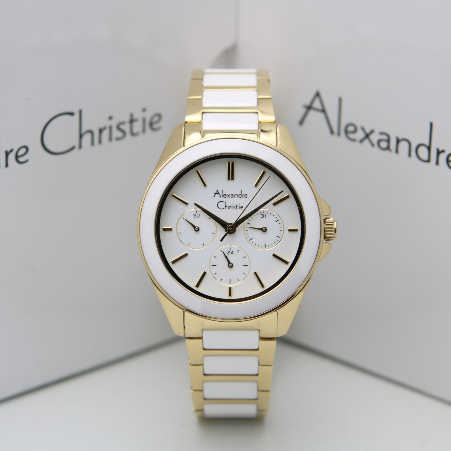 JAM TANGAN WANITA ALEXANDRE CHRISTIE AC 2904 CERAMIC ORIGINAL GARANSI RESMI 1 TAHUN