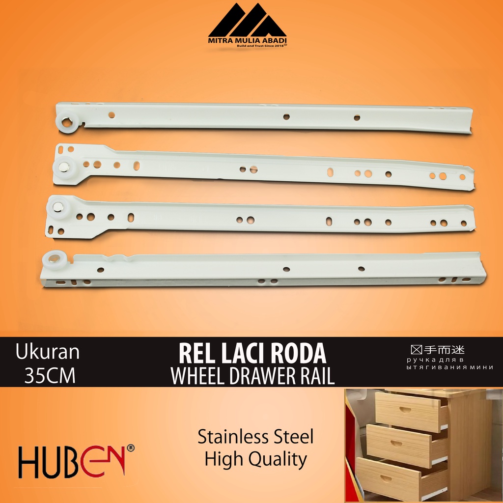 REL LACI LENAGA BY HUBEN 35 CM SINGLE TRACK PUTIH SOFT ROLLER