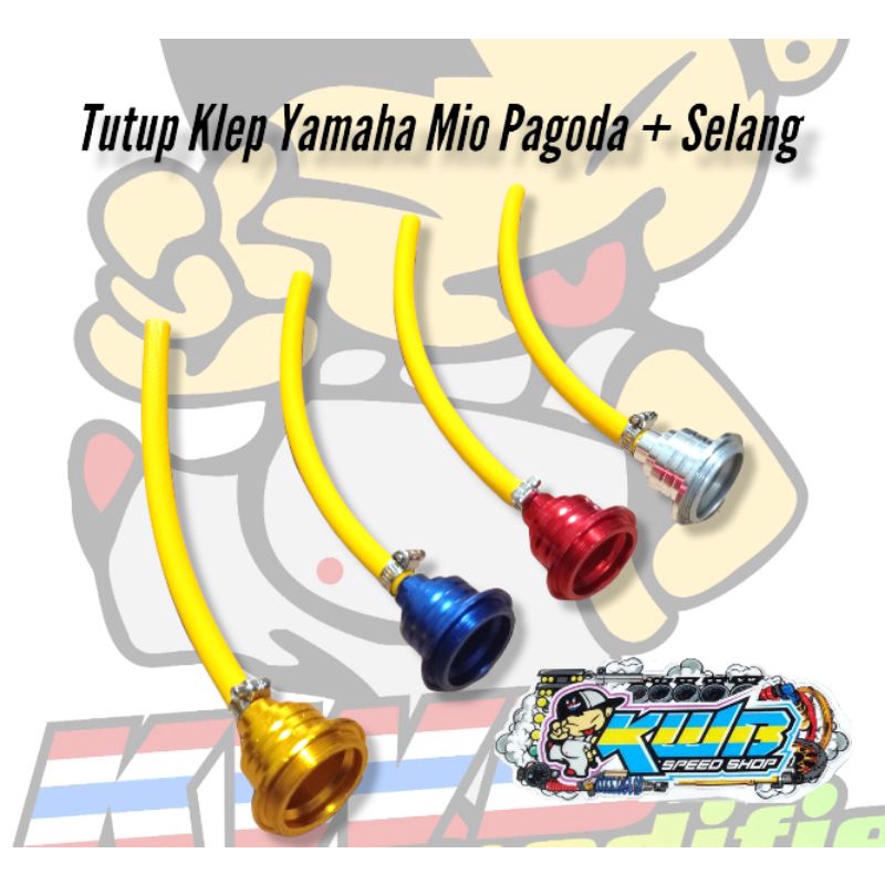 Tutup Klep yamaha mio almunium Cnc Plus Selang Hawa Pnp Yamaha mio vega jupiter