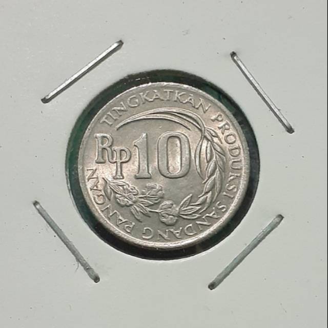 Uang Koin Kuno 10 Rupiah Kancing Tahun 1971 Bahan Mahar 20 Rupiah #Baru