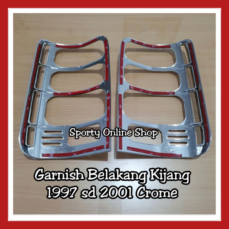 Garnish Lampu Kijang Kapsul Belakang 1997 - 2001 Chrome