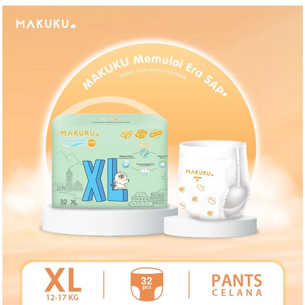 MAKUKU POPOK DIAPERS | COMFORT S M L XL  | SLIM S M L XL XXL |