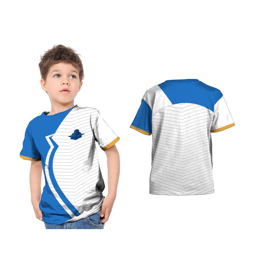 2S5 - Baju Kaos Tshirt Anak Jersey Esports Gaming Fullprint Custom - S