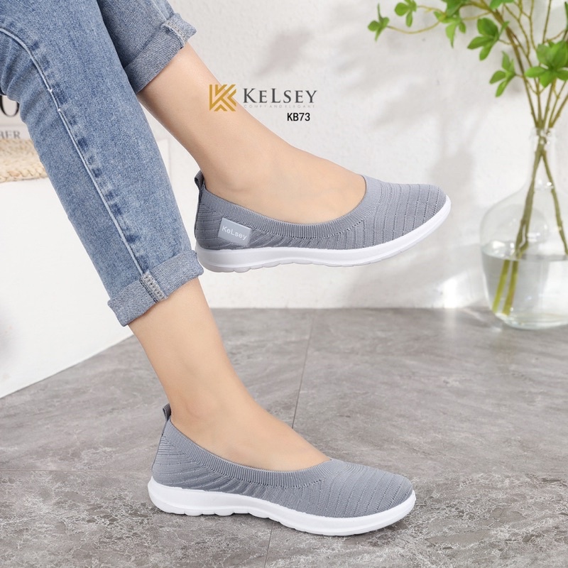 (GRATIS ALAS KAKI) NICOLE SEPATU SLIP ON KELSEY KB73  Flyknit Shoes Flats import