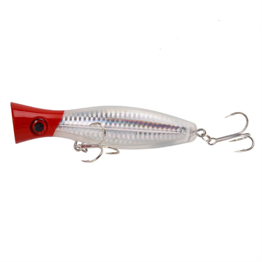 Shengyao 1Pcs Big Popper Umpan Pancing 12.5cm 40g Swimbait Fishing Lure Ikan Bass Bait Kail Floating Tackle