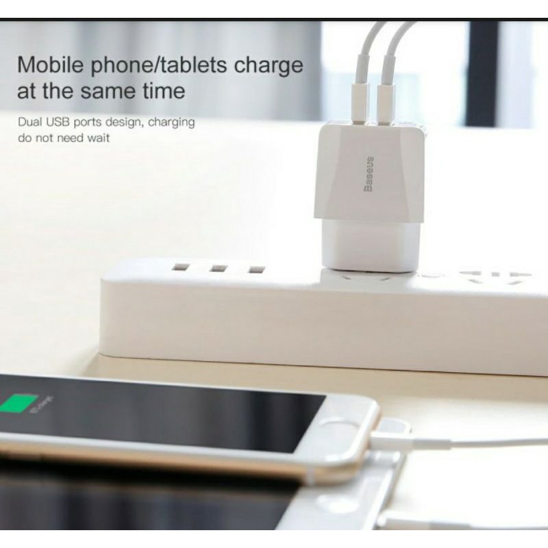 Charger basesus dual usb charge us plug compact travel charger