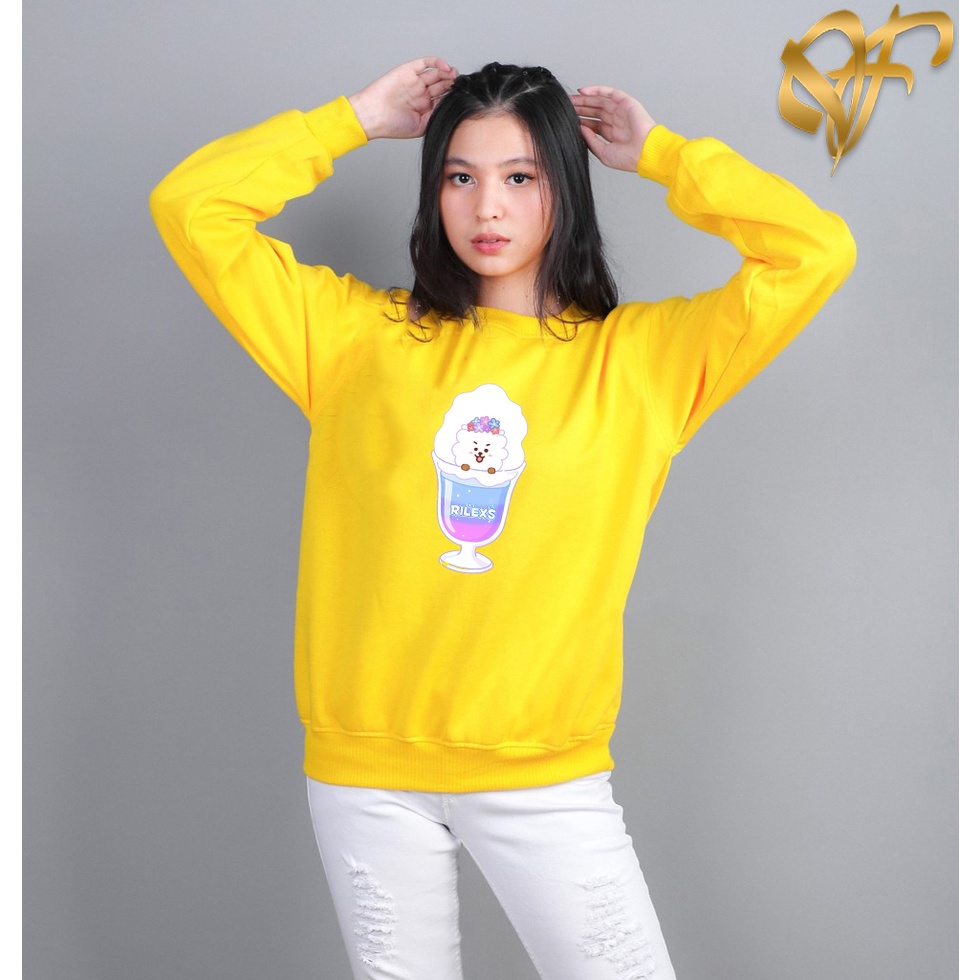 🅳🅵 Sweater RJ Rilexs Aesthetic BTS BT21 Pria &amp; Wanita | Sweater Korea Style Fleece Cotton | Dhea Fashion