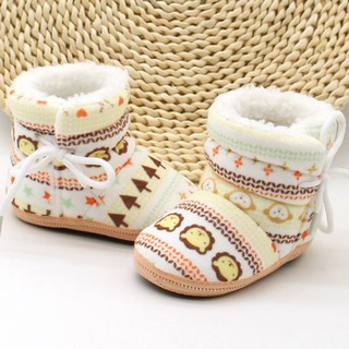 BOBORA Sepatu  Boots  Bayi Perempuan dengan Sol Lembut Bahan 