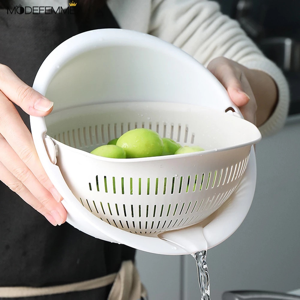 Keranjang Penyimpanan Buah Sayuran Multifungsi Lapisan Ganda Dengan Tutup Untuk Dapur