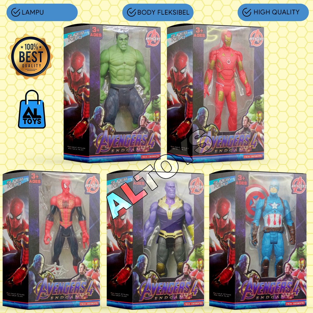 Action Figure Super Hero Avengers Hulk Thor Ironman Captain America