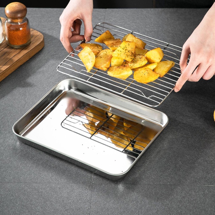 Loyang Oven Loyang Anti Lengket Loyang Kue Anti Lengket Baking Tray Stainles