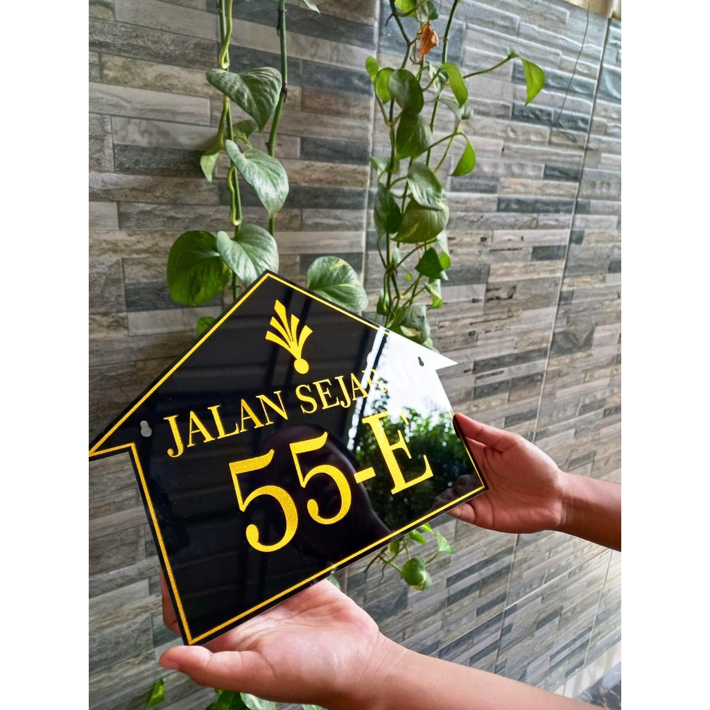 NOMOR RUMAH - home wall decor hiasan pajangan dinding pictbox poster | HOUSE SIGN