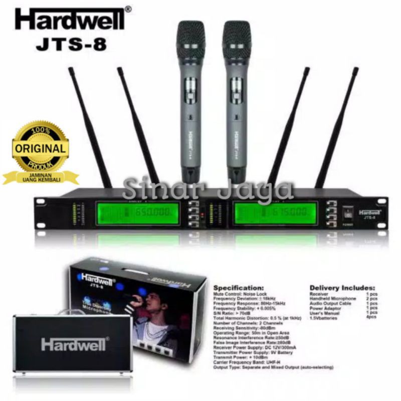 HARDWELL JTS8 JTS 8 MICROPHONE WIRELESS MULTI CHANNEL ORIGINAL