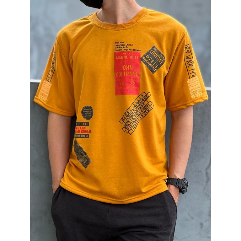 Baju kaos pria EXA Lengan Pendek casual Size M, L, XL, XXL, 3XL ZP