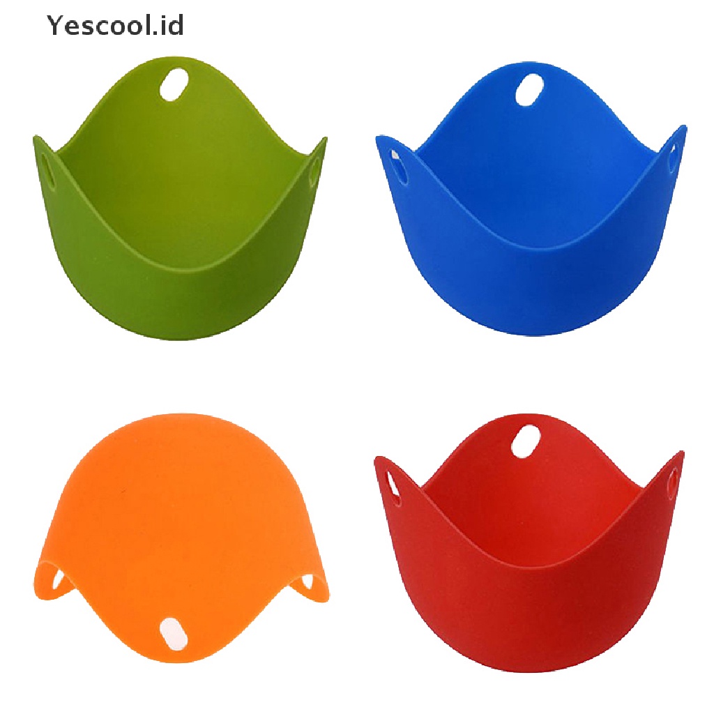 4pcs / Set Alat Cangkir Panci Telur Rebus Bahan Silikon Anti Lengket