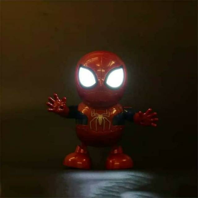 Mainan TERBARU Robot DANCE Versi SPIDERMAN MUSIC AND LIGHT