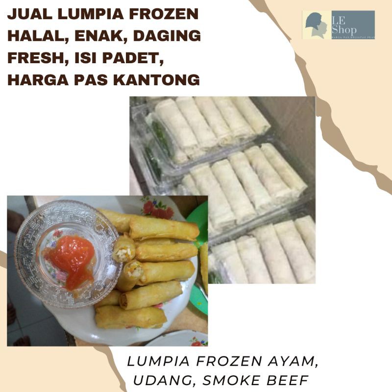 

LUMPIA FROZEN FULL DAGING (AYAM, UDANG, SMOKE BEEF) HALAL