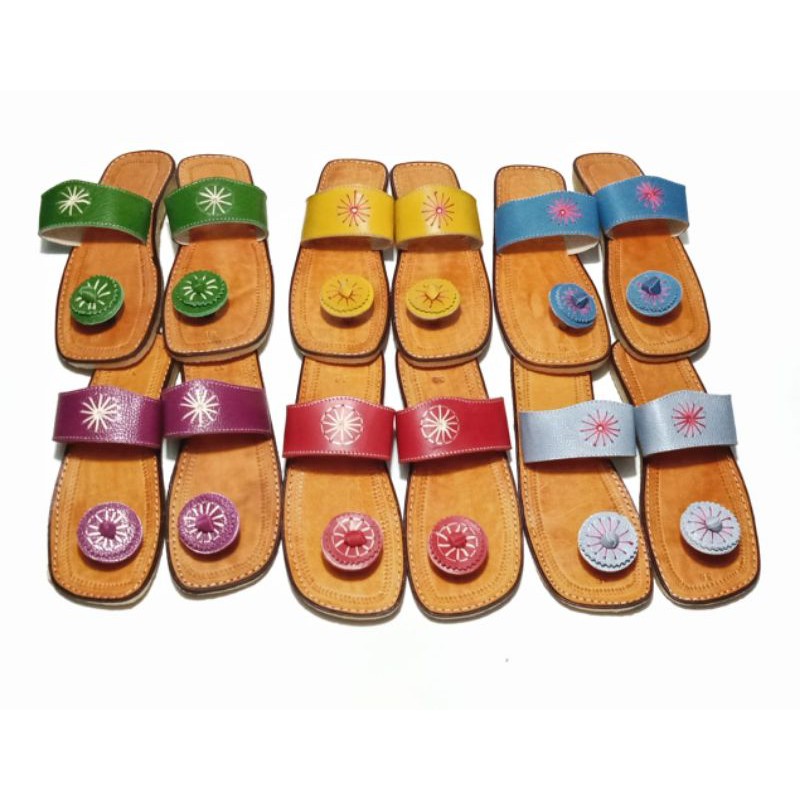 LUIGI- Sandal Tarumpah Kulit Asli/Sandal Jepit Kulit/Sandal Wanita Murah/Sandal Kasual/Sandal Santai