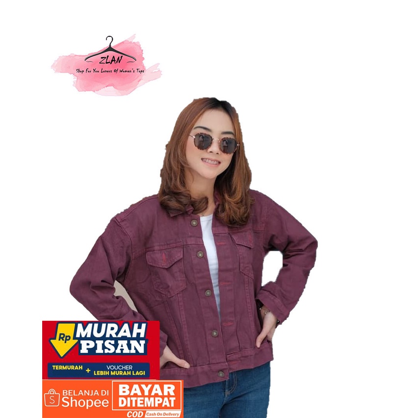 Basic Jaket Wanita Jeans Viral / Racun Shopee