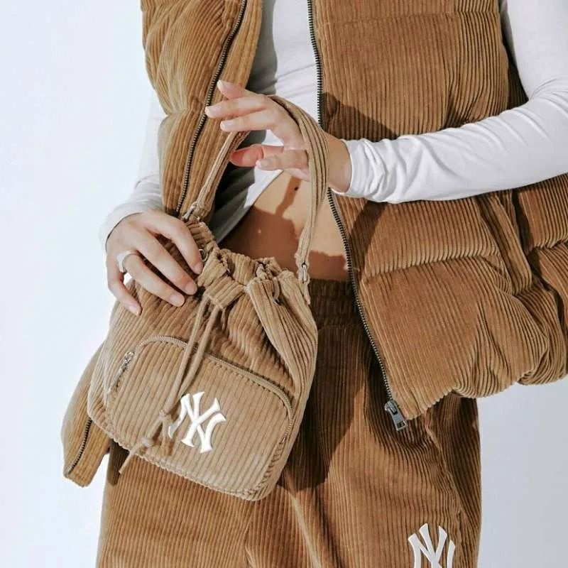 MLB NY Corduroy Bucket Bag / Tas Bucket MLB / Bucket Bag MLB terbaru