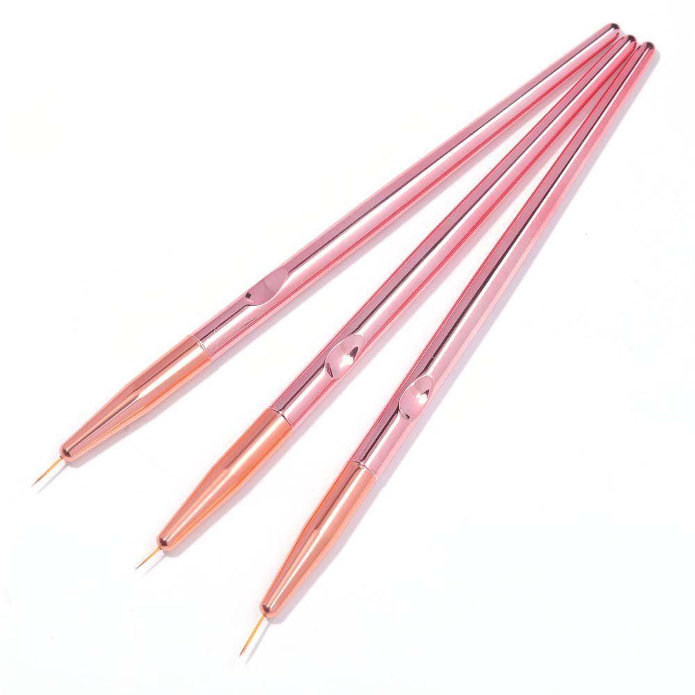 Mxbeauty Nail Art Liner Pen Bunga Garis Grid Desain Perancis Manicure Alat Ultra-Tipis Garis Tarik Sikat Kawat Aksesoris Kuku UV Gel Nail Art Brush