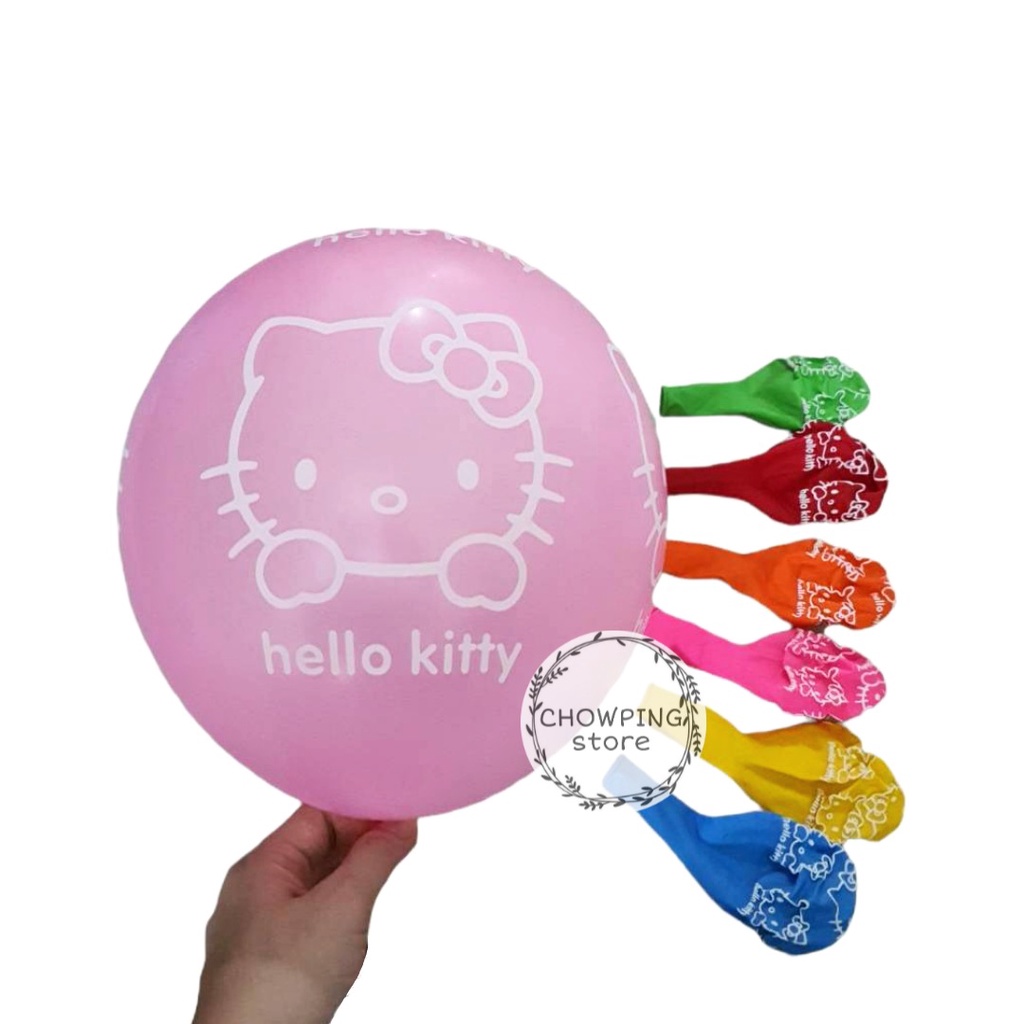 Balon Latex Karet Motif Print Karakter Kucing Hello Kitty