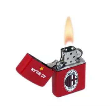 Korek Api Zippo Motif AC MILAN /Korek Zippo Antik