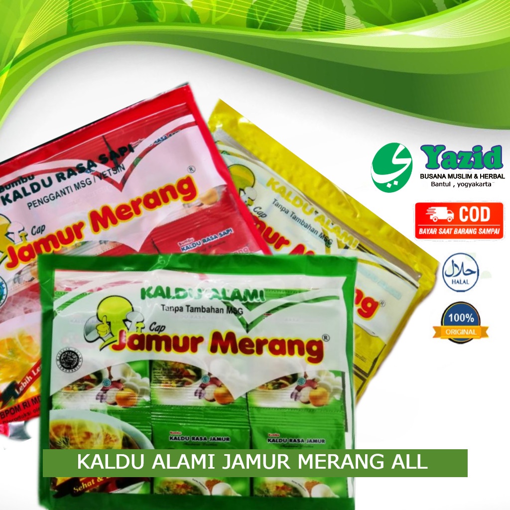 

JAMUR MERANG KALDU ALAMI NON MSG 1 PACK / BUMBU MASAKAN SEHAT
