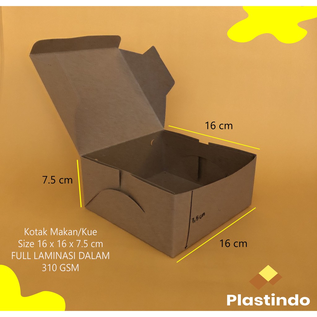 

10 pcs Kotak makan Box Nasi BOX KRAFT LAMINASI | KRAFT BOX FULL LAMINASI DALAM | Kotak Nasi Jajan Kue