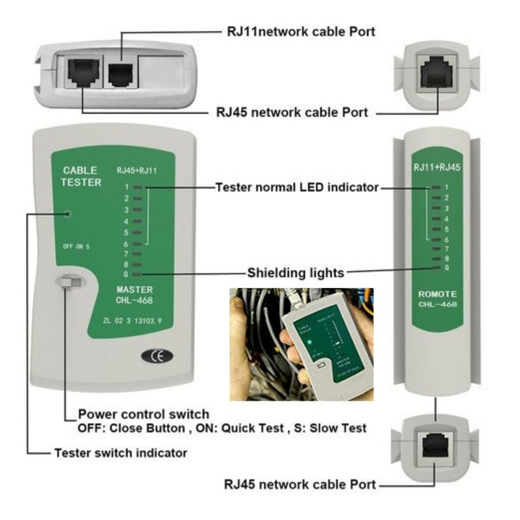 Network Lan Kabel Tester Wire Line Detector Jaringan Komputer  113175