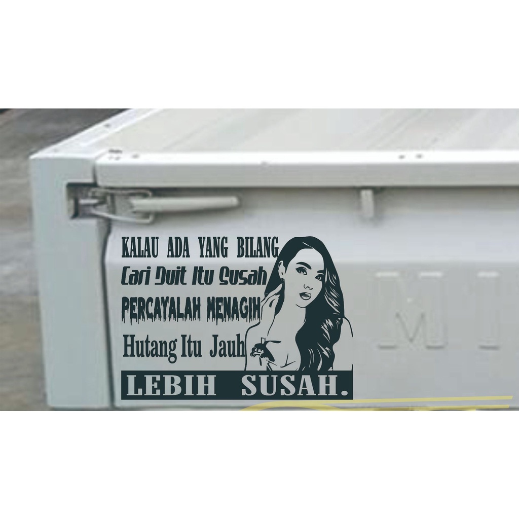 Stiker mobil termurah[cod] kalau ada yang bilang cari duit  variasi stiker tulisan stiker kata kata 